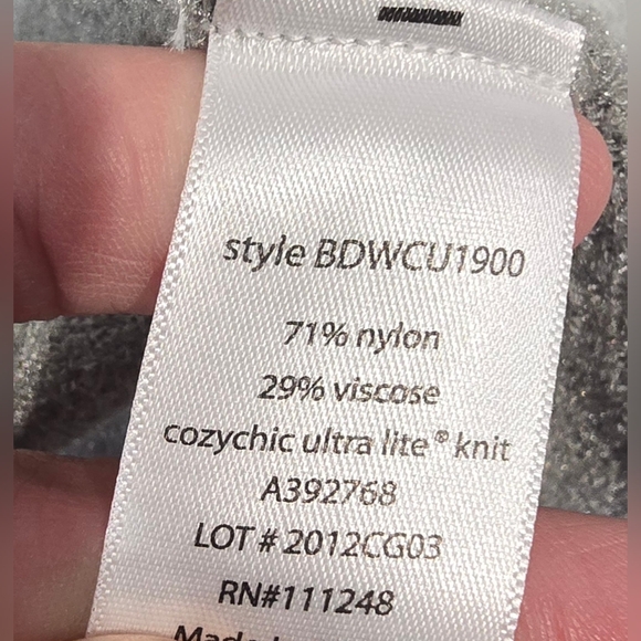 Barefoot Dreams Cozychic Ultra Lite Knit Cardigan Size S/M In Light Grey - Picture 7 of 9